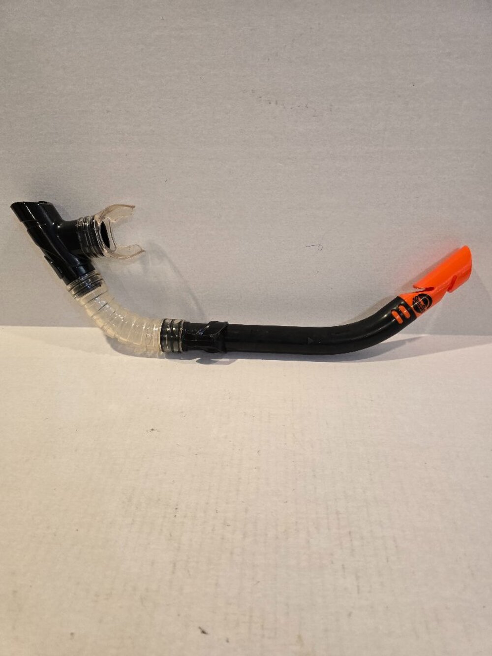 Snorkel Tube Sun & Sky 12" length Black Clear Orange